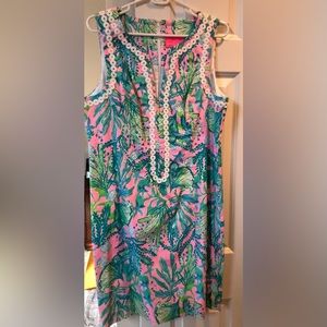Lilly Pulitzer Pink Gabby Sea Grass Print Dress Size 12. Like new, worn once.